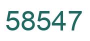 Number 58547 green image