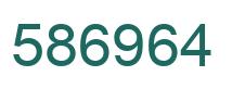 Number 586964 green image