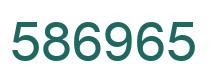 Number 586965 green image