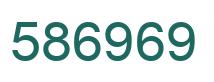 Number 586969 green image