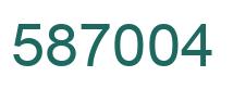 Number 587004 green image