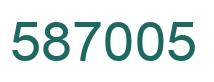 Number 587005 green image