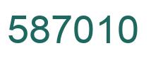 Number 587010 green image