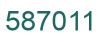 Number 587011 green image