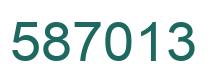 Number 587013 green image