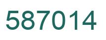 Number 587014 green image