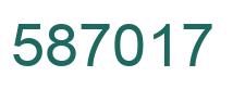 Number 587017 green image