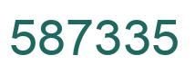 Number 587335 green image