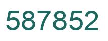 Number 587852 green image
