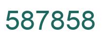 Number 587858 green image
