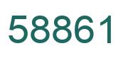 Number 58861 green image