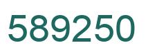 Number 589250 green image