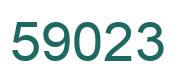 Number 59023 green image