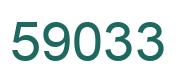 Number 59033 green image