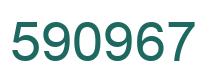 Number 590967 green image