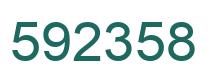 Number 592358 green image