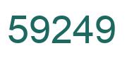 Zahl 59249 grün bild