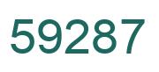 Number 59287 green image