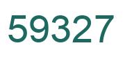 Number 59327 green image
