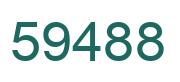 Number 59488 green image