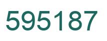 Number 595187 green image