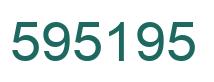 Number 595195 green image