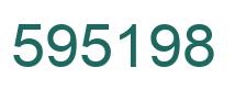 Number 595198 green image
