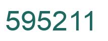 Number 595211 green image