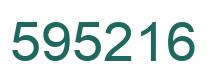 Number 595216 green image