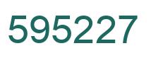Number 595227 green image