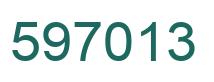 Número 597013 imagen verde