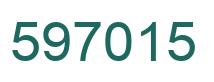 Number 597015 green image