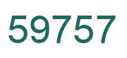 Number 59757 green image