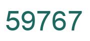Number 59767 green image