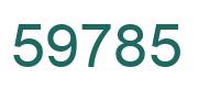 Number 59785 green image
