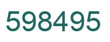 Number 598495 green image