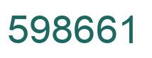 Número 598661 imagen verde