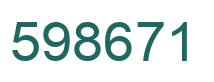 Number 598671 green image