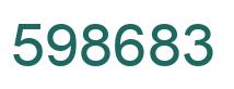 Number 598683 green image
