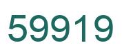 Number 59919 green image