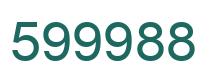 Number 599988 green image