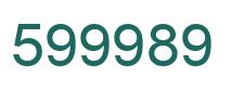 Number 599989 green image
