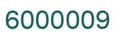 Number 6000009 green image