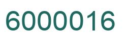 Number 6000016 green image
