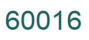 Number 60016 green image