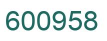 Number 600958 green image