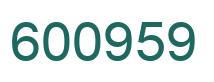 Number 600959 green image