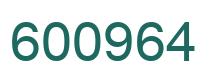 Number 600964 green image