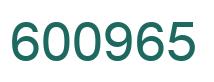 Number 600965 green image