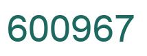 Number 600967 green image
